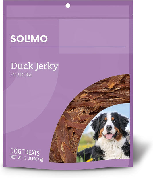 Amazon Brand - Solimo Duck Jerky Dog Treats, 2 Pound (Pack of 1)