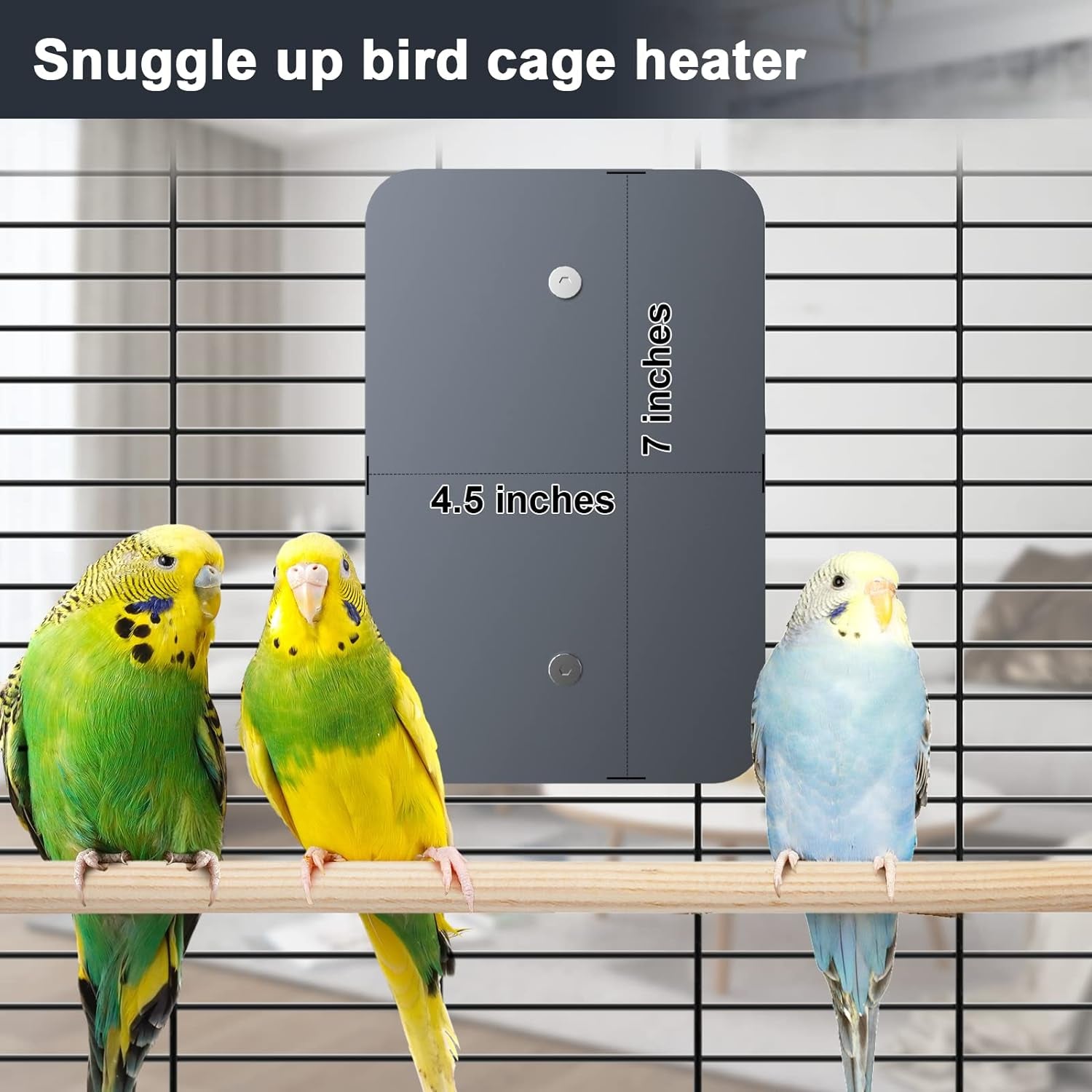 Fenocran Indoor Bird Heater Pad, USB Bird Warmer Heater, Bird Heater for Parakeets 4.5" X 7"