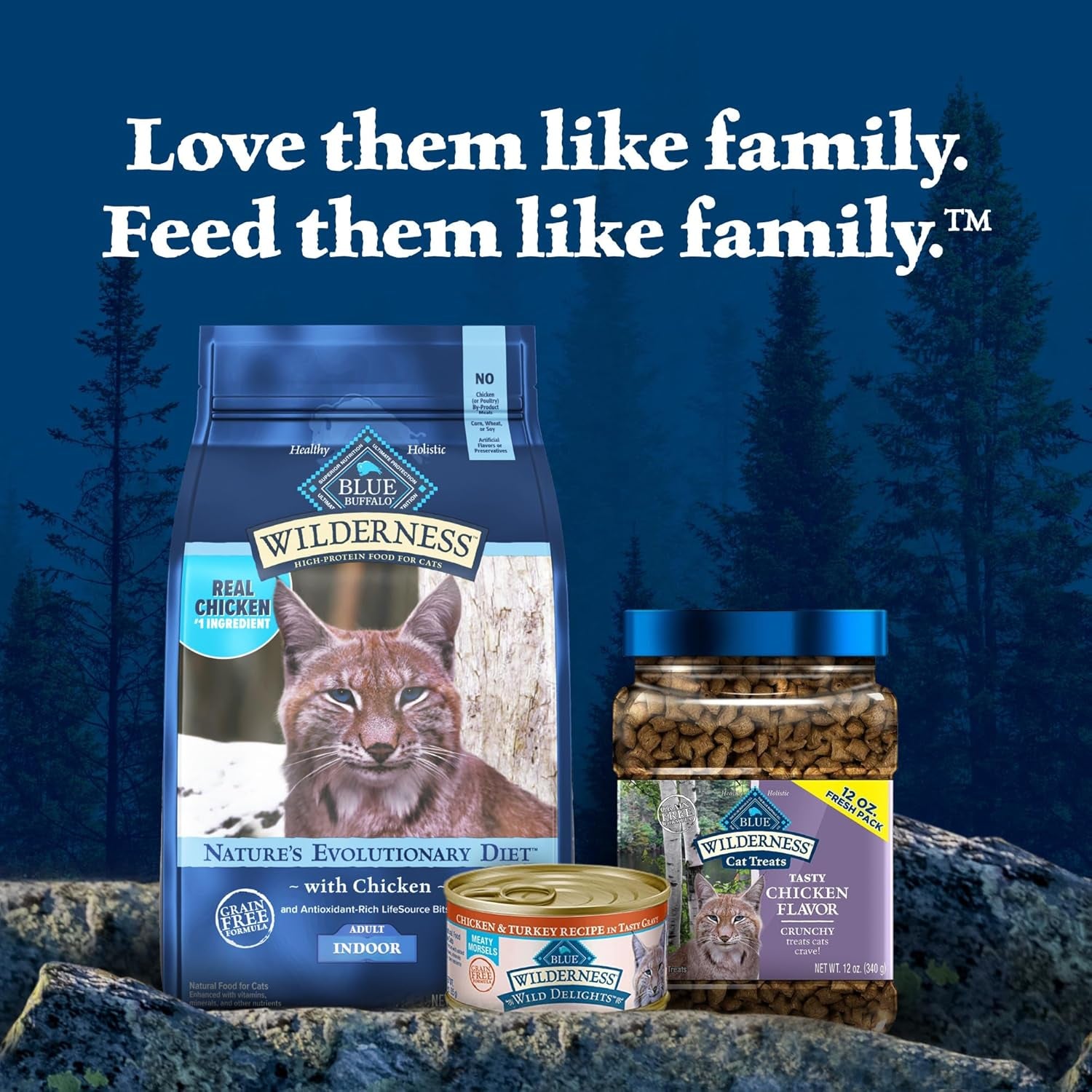 Blue Buffalo Wilderness Natural Adult Dry Cat Food Indoor Cats, High-Protein & Grain-Free, Chicken