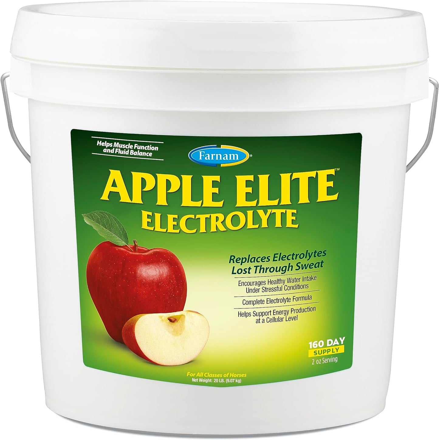 Apple Elite Horse Electrolyte Powder, Replaces Minerals Lost in Sweat during Exercise, Extreme Weather & Stressful Conditions, 5 Lb., 40 Day Supply