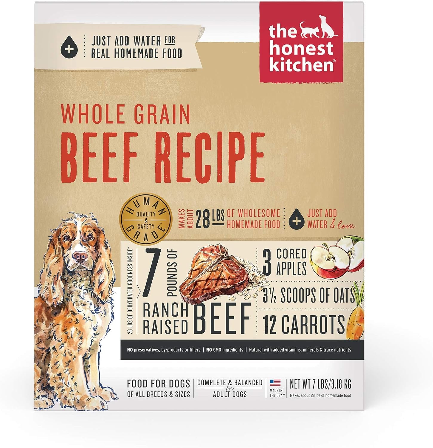 The Honest Kitchen Human Grade Dehydrated Whole Grain Dog Food - Complete Meal or Topper