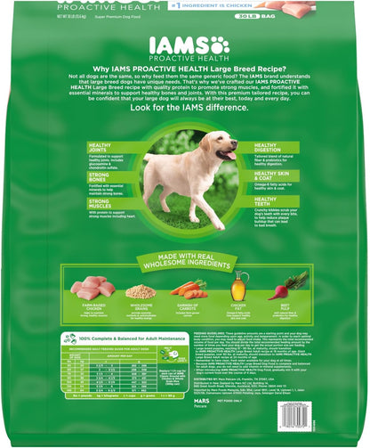 IAMS Proactive Health Large Breed Adult Dry Dog Food with Real Chicken