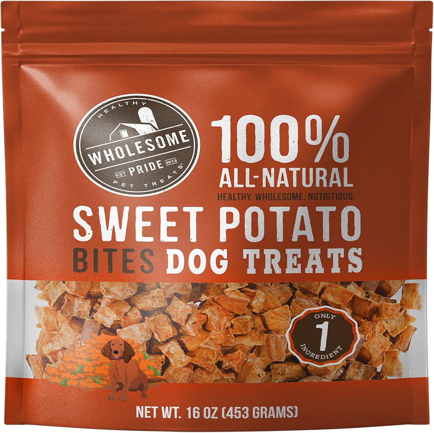 Wholesome Pride Sweet Potato All-Natural Single Ingredient Dog Treats