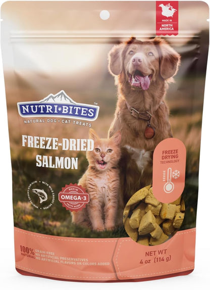 Nutri Bites Freeze Dried Dog & Cat Treats, Healthy Pet Training Treats or Food Topper, All Natural, Single Ingredient, High Protein, Premium Bulk Value Pack