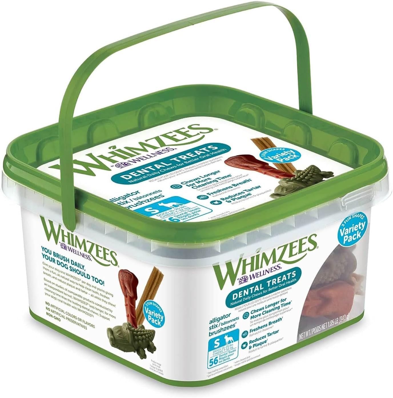 WHIMZEES by Wellness Long Lasting Dog Chews Value Box: All Natural Grain Free Treats to Help Clean Teeth & Reduce Plaque & Tartar - for Dogs 40-60 Lbs