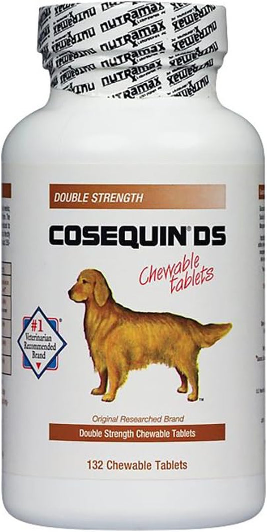 Nutramax Cosequin DS Joint Health Supplement for Dogs - with Glucosamine and Chondroitin, 132 Chewable Tablets