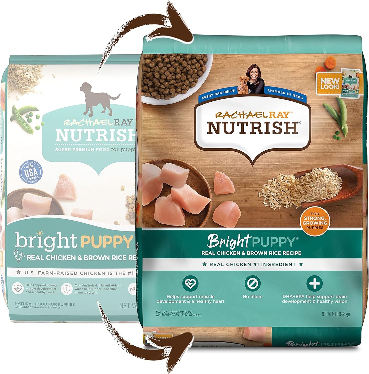 Rachael Ray Nutrish Bright Puppy Premium Natural Dry Dog Food, Real Chicken & Brown Rice Recipe