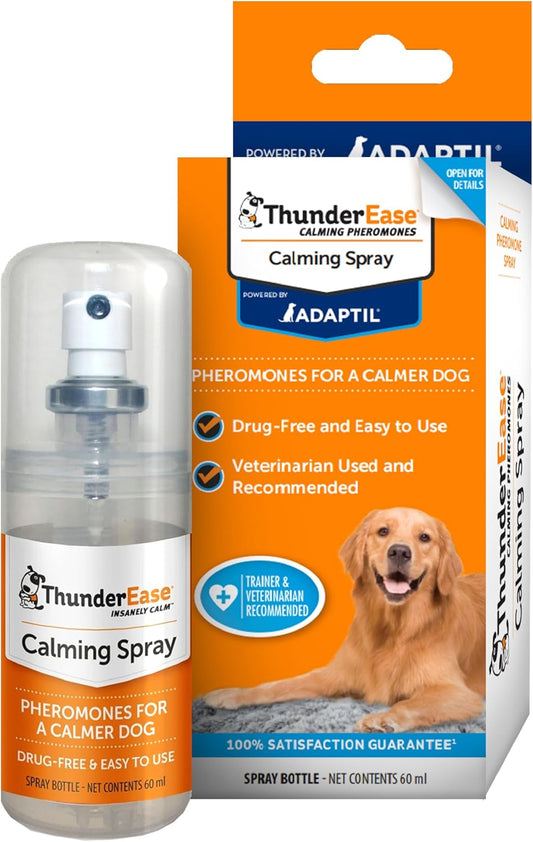 Thunderease Dog Calming Pheromone Spray, Powered by ADAPTIL, Reduce Anxiety during Travel, Vet Visits and Boarding