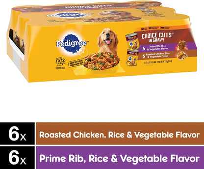 PEDIGREE CHOICE CUTS IN GRAVY Adult Canned Soft Wet Dog Food with Beef