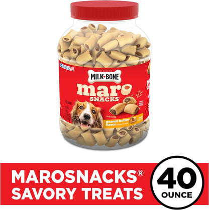 Marosnacks Dog Treats, Peanut Butter, 40 Ounce with Real Bone Marrow and Calcium