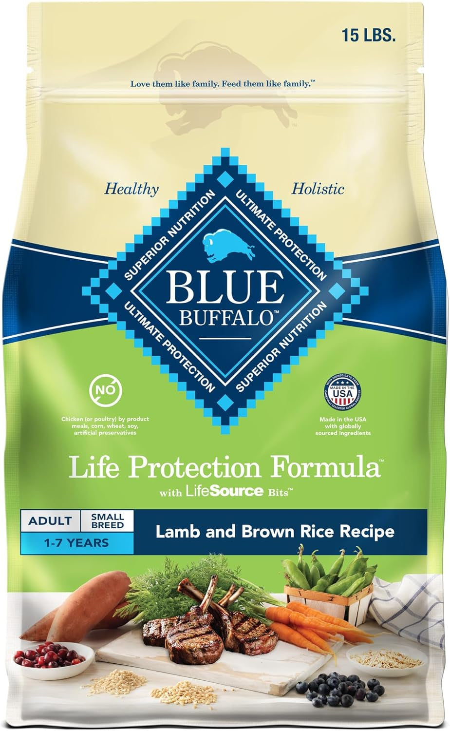 Blue Buffalo Life Protection Formula Adult Small Breed Dry Dog Food, Supports High Energy Needs, Made with Natural Ingredients