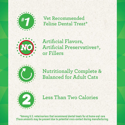 Greenies Feline Adult Natural Dental Care Cat Treats Savory