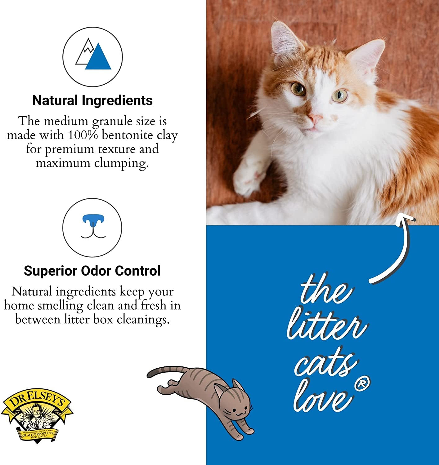 Dr. Elsey'S Cat Litter - Premium Unscented Cat Litter W/ Natural Ingredients - Low Dust Superior Odor Control Cat Litter - Hard Clumping Moisture Absorbing Clay Multi Cat Litter