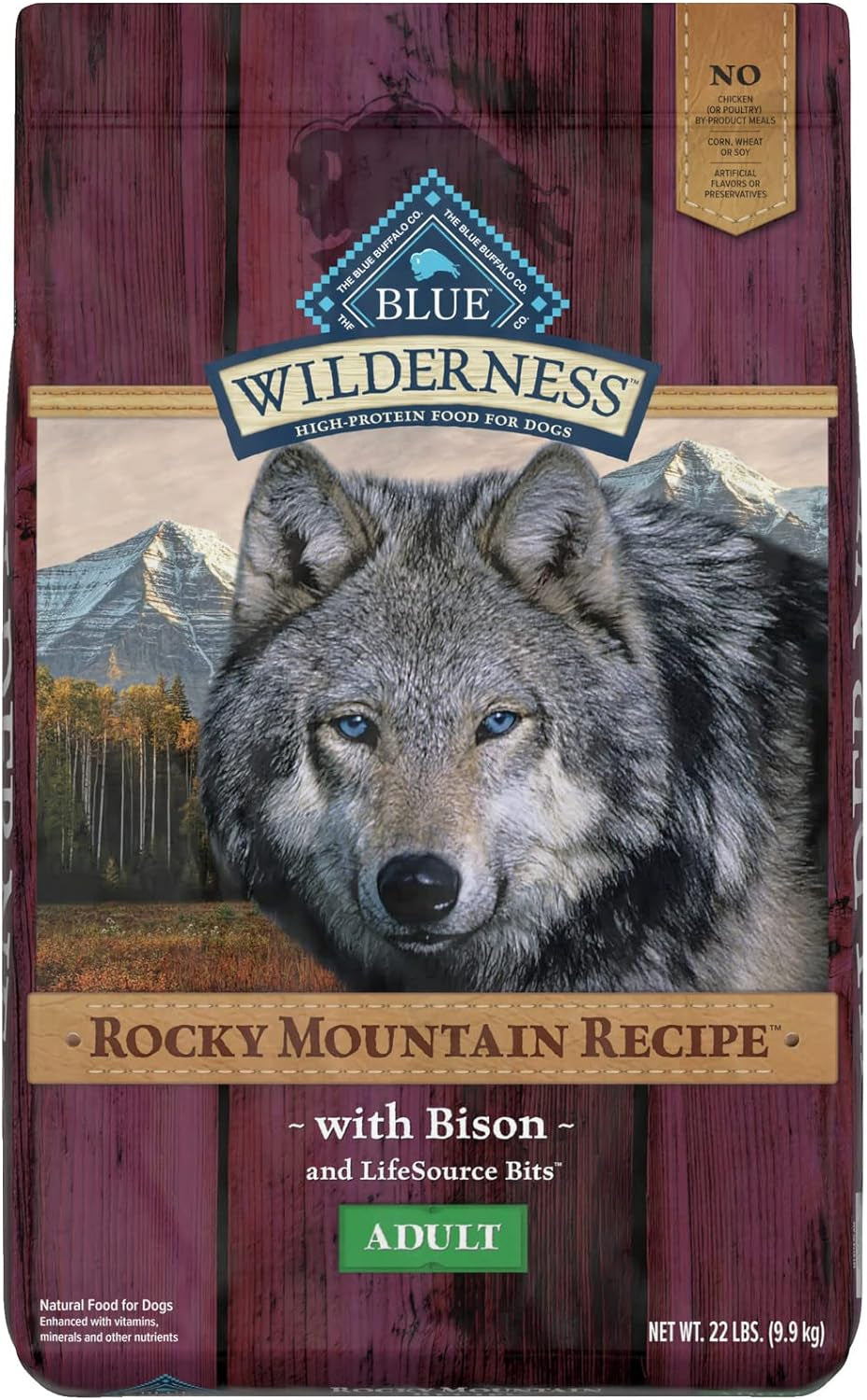 Blue Buffalo Wilderness Natural High-Protein Dry Food for Adult Dogs