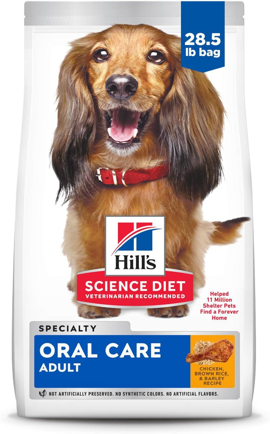 Hill'S Science Diet Oral Care, Adult 1-6, Plaque & Tartar Buildup Support, Dry Dog Food, Chicken, Rice, & Barley