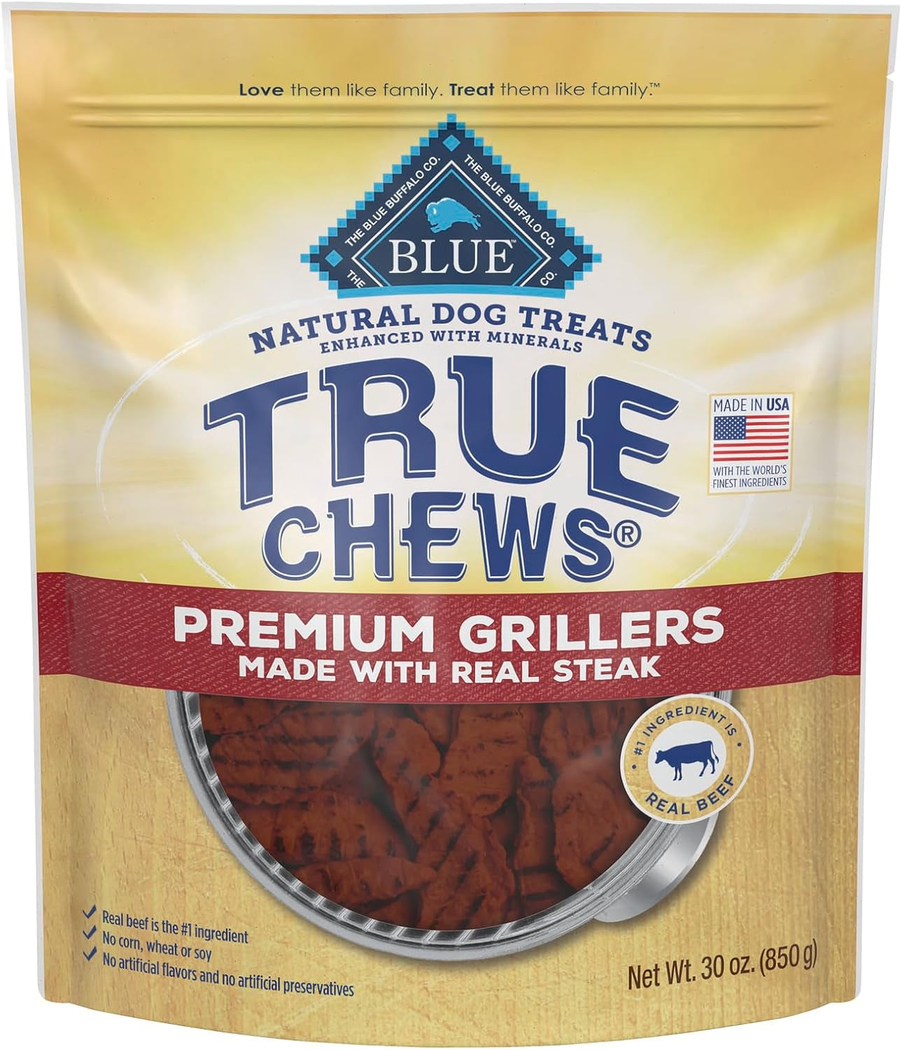 Blue Buffalo True Chews Premium Jerky Cuts Dog Treats, Made in the USA with Natural Ingredients