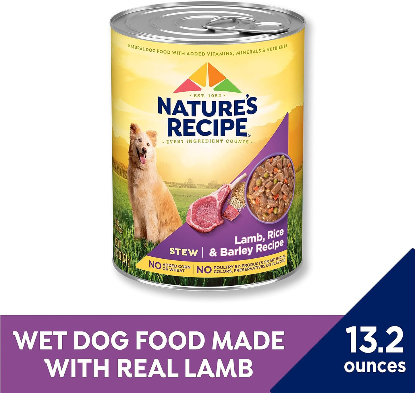 Nature’s Recipe Stew Lamb, Rice & Barley Recipe Wet Dog Food