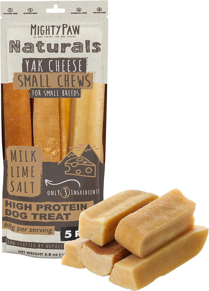 Mighty Paw Yak Cheese Dog Chews - All-Natural Treats for Dogs - High Protein Treat with 68 Grams of Protein per Chew - Delicious and Long Lasting - Odor Free with Limited Ingredients