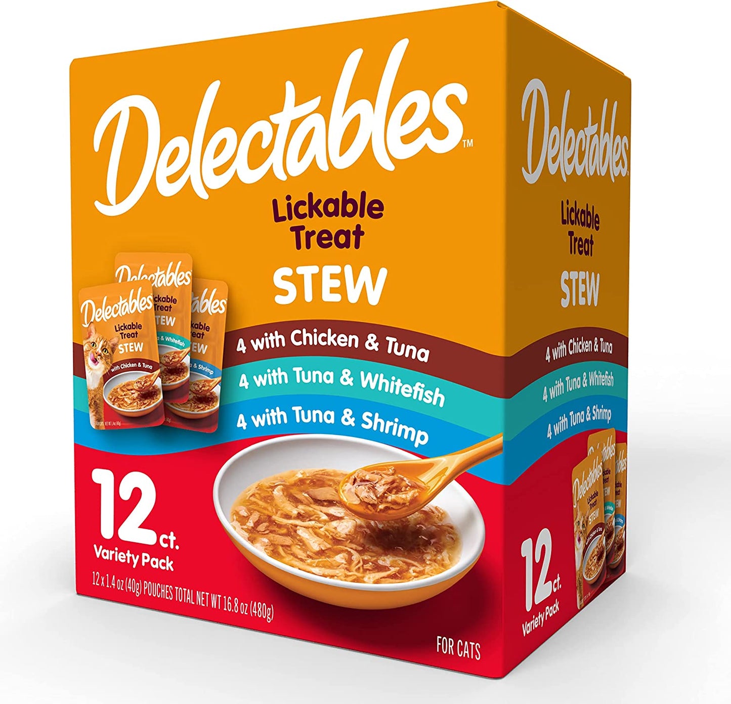 Hartz Delectables Stew Lickable Wet Cat Treats for Adult & Senior Cats