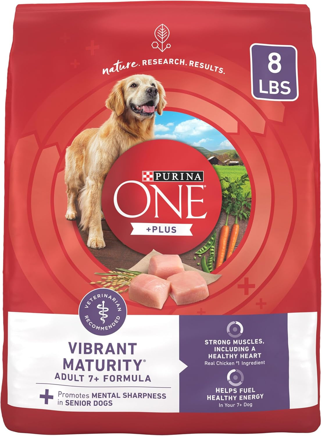 Purina ONE High Protein Dry Senior Dog Food plus Vibrant Maturity Adult 7 plus Formula