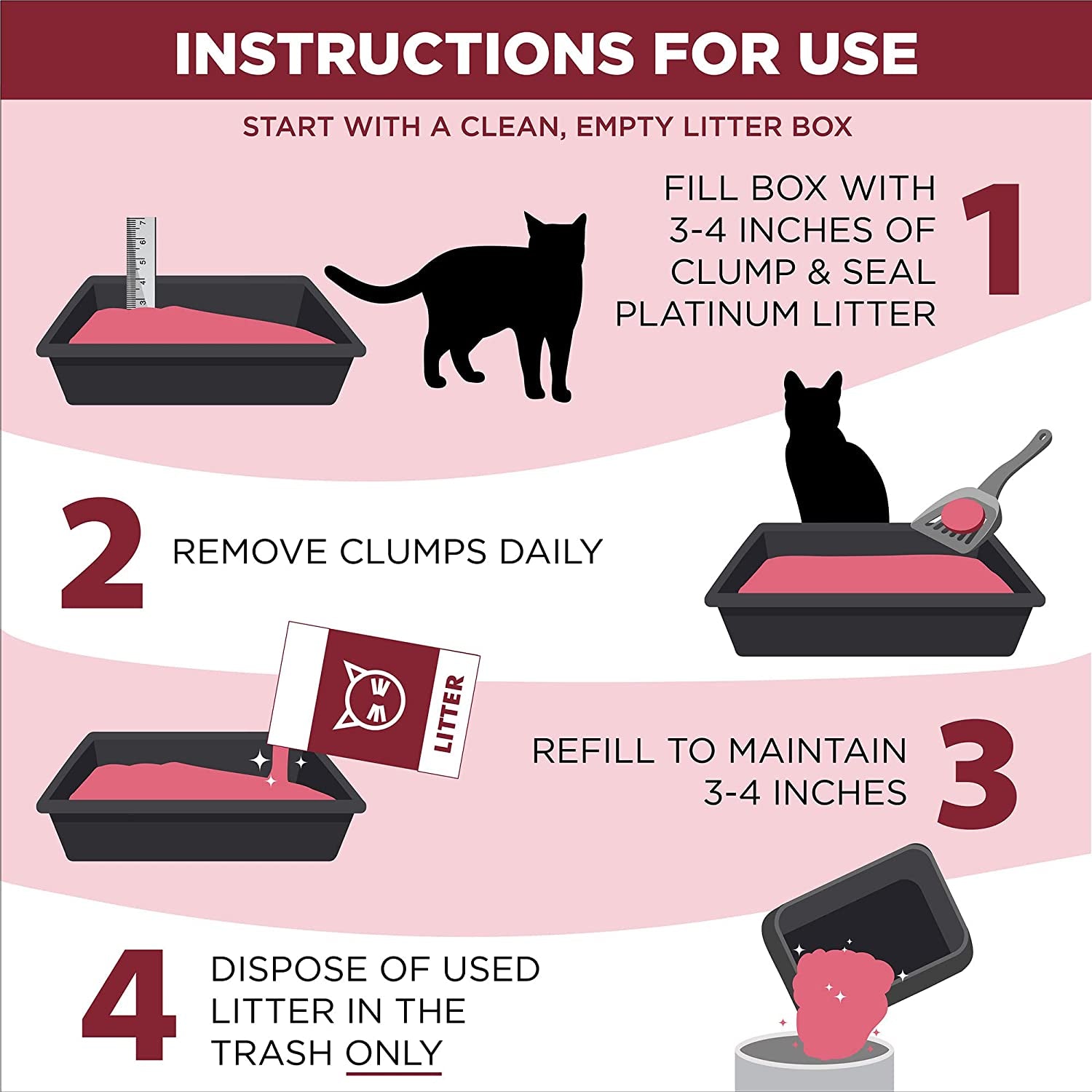 ARM & HAMMER Clump & Seal Platinum Clumping Cat Litter, Multi-Cat