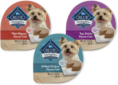 Blue Buffalo Delights Natural Adult Small Breed Wet Dog Food Cups