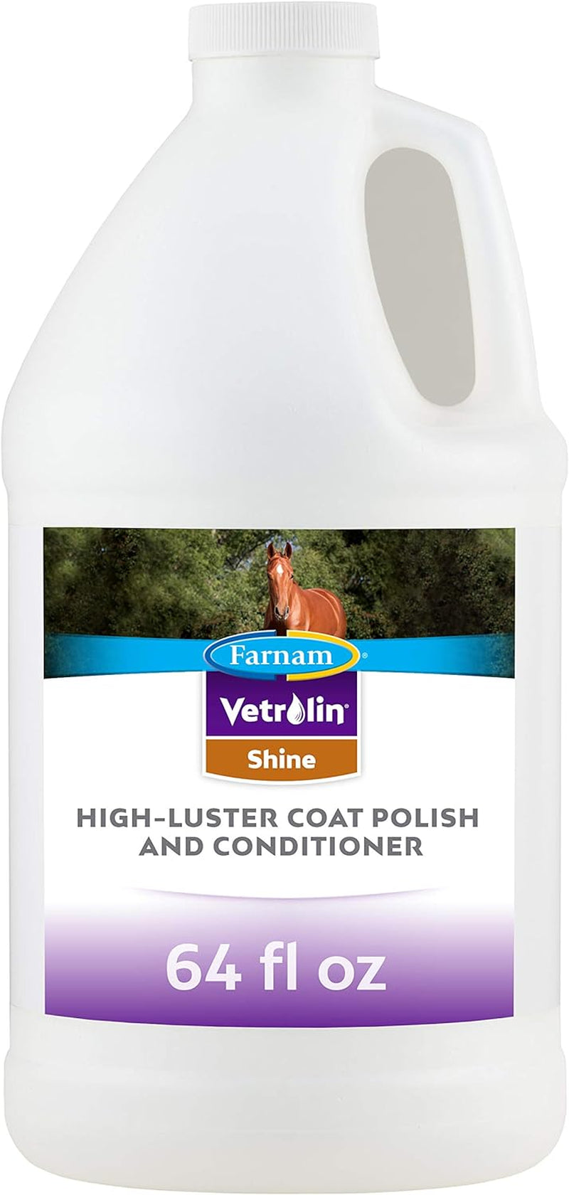 Vetrolin Shine Coat Conditioner & Shine Spray for Horses & Dogs 64 Ounces