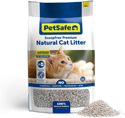 Petsafe Scoopfree Premium Natural Cat Litter, 100% Natural Non-Clumping Cat Litter, Odor-Free for up to 21 Days – No Chemicals, Additives, Dyes or Fragrances