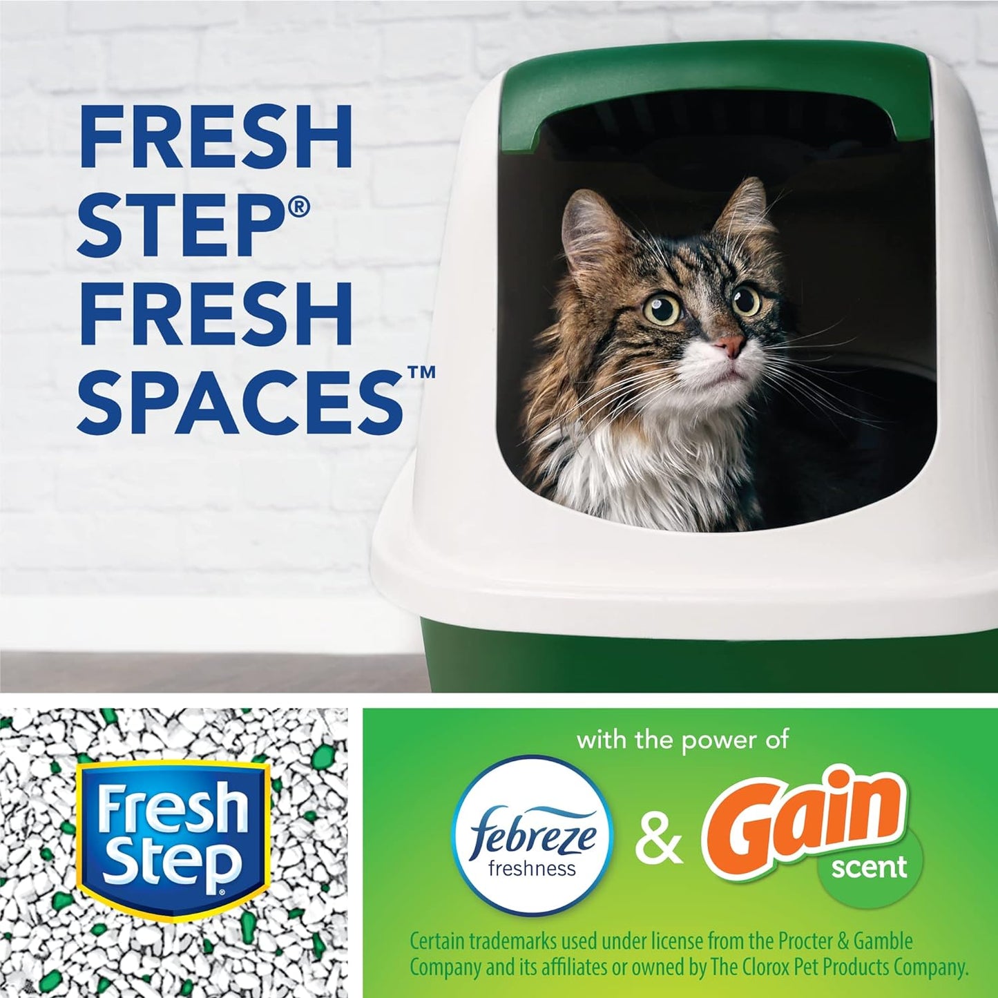 Advanced Clumping Cat Litter with Gain, 37 Lbs Total, Extra Large (2 Pack of 18.5Lb Boxes) + Glad Forceflex Protection Series Tall Trash Bags with Febreze, 13 Gal, 110 Ct