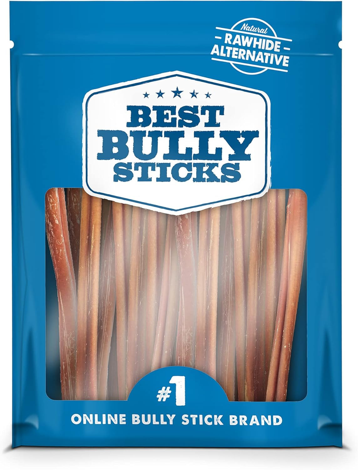 Best Bully Sticks All-Natural Thin Bully Sticks for Dogs - Easily Digestible, 100% Grass-Fed Beef, Grain and Rawhide Free