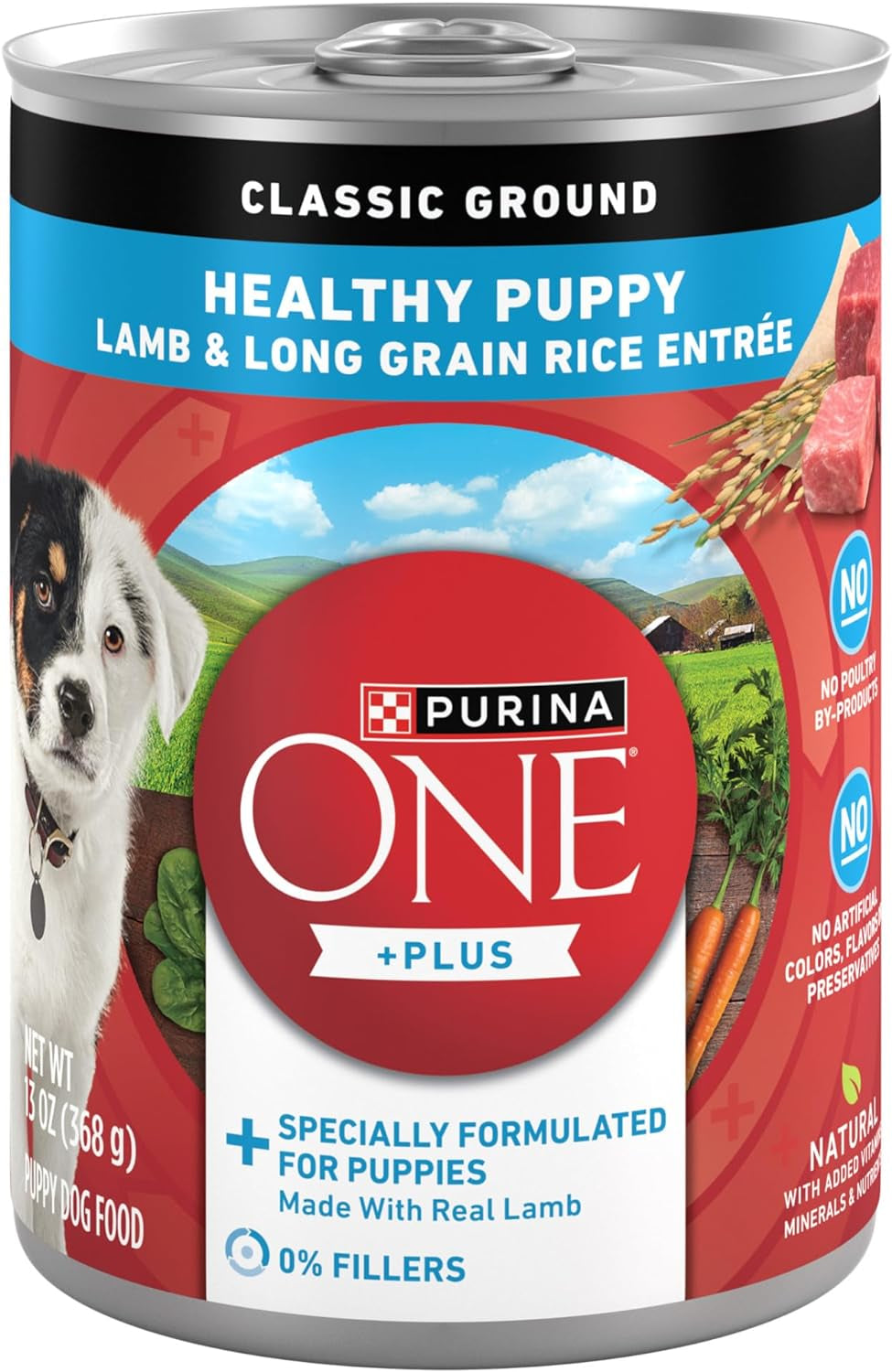 Purina ONE plus Wet Puppy Food Classic Ground Healthy Puppy Lamb and Long Grain Rice Entree