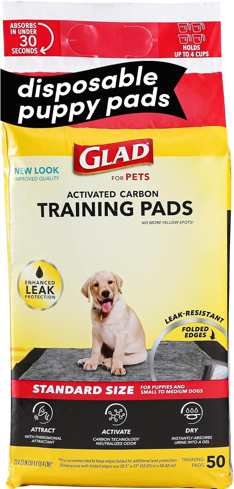 for Pets Black Charcoal Puppy Pads - Super Absorbent Disposable Dog Pee Pads, Potty Training Pads, and Pet Supplies - Dog Pee Pads for Crate Training and Indoor Use 23" X 23" - 100 Count