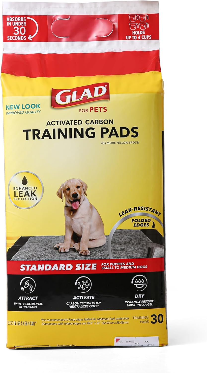 for Pets Black Charcoal Puppy Pads - Super Absorbent Disposable Dog Pee Pads, Potty Training Pads, and Pet Supplies - Dog Pee Pads for Crate Training and Indoor Use 23" X 23" - 100 Count