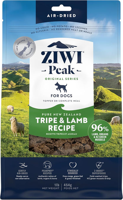 ZIWI Peak Air-Dried Dog Food - All Natural, High Protein, Grain Free, Limited Ingredient with Superfoods