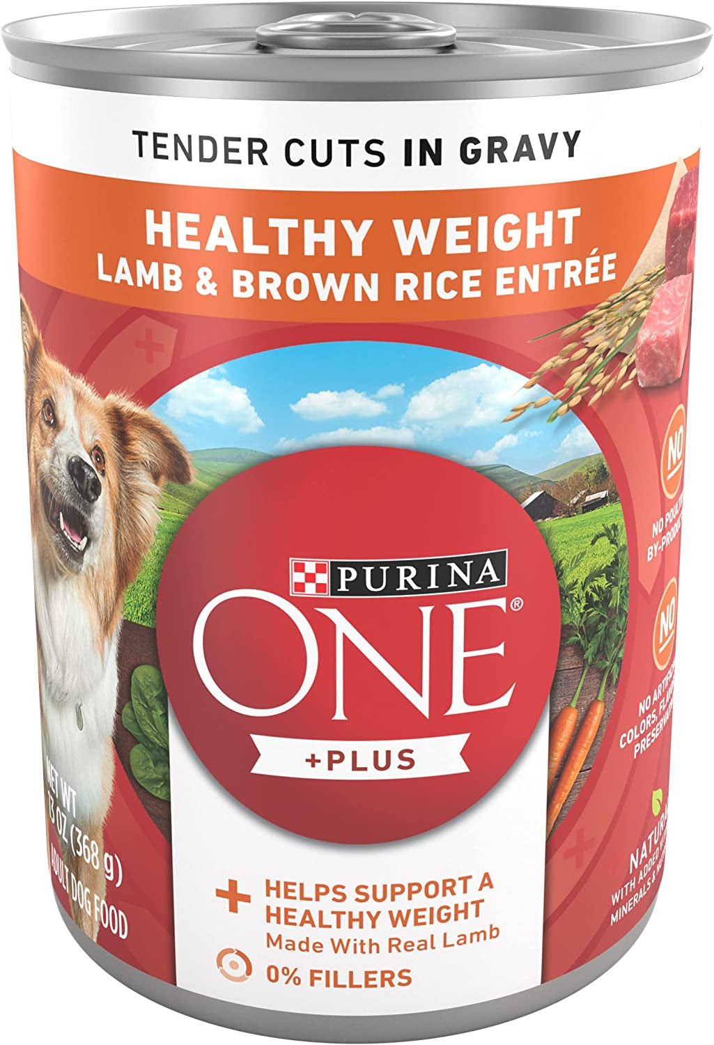 Purina ONE plus Tender Cuts in Gravy Healthy Weight Lamb and Brown Rice Entree in Wet Dog Food Gravy