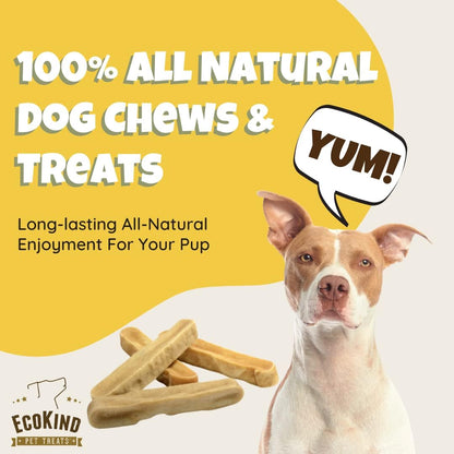 Ecokind Premium Gold Yak Cheese Himalayan Dog Chews, Dog Treats Large Breed, All Natural, High Protein, for Aggressive Chewers