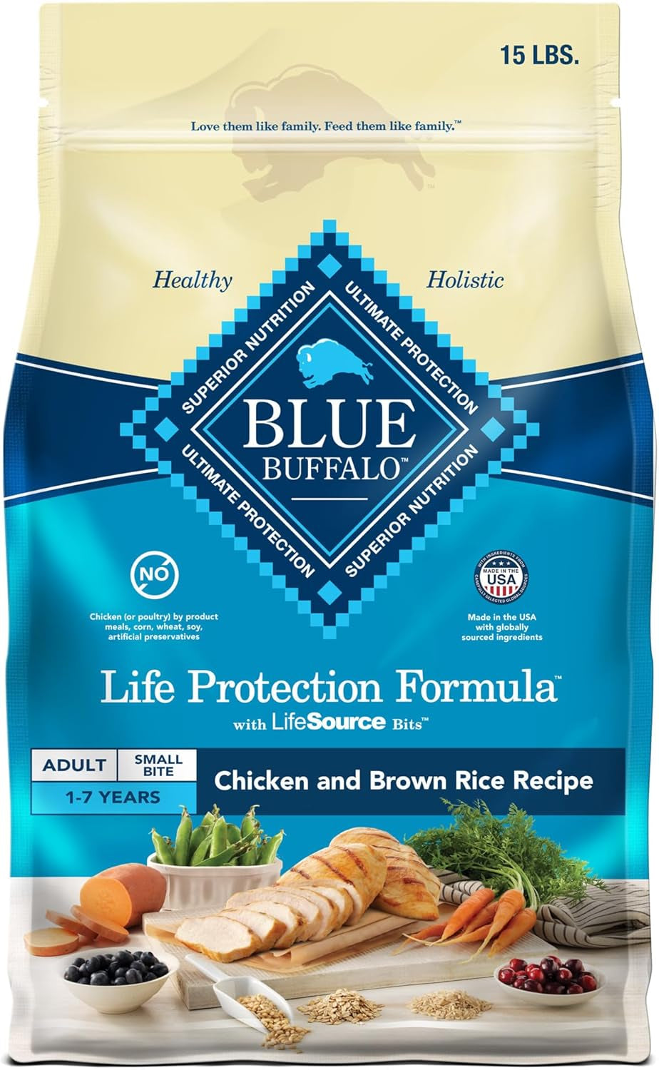 Life Protection Formula Adult Dry Dog Food, Helps Build and Maintain Strong Muscles, Made with Natural Ingredients, Chicken & Brown Rice Recipe, 30-Lb. Bag