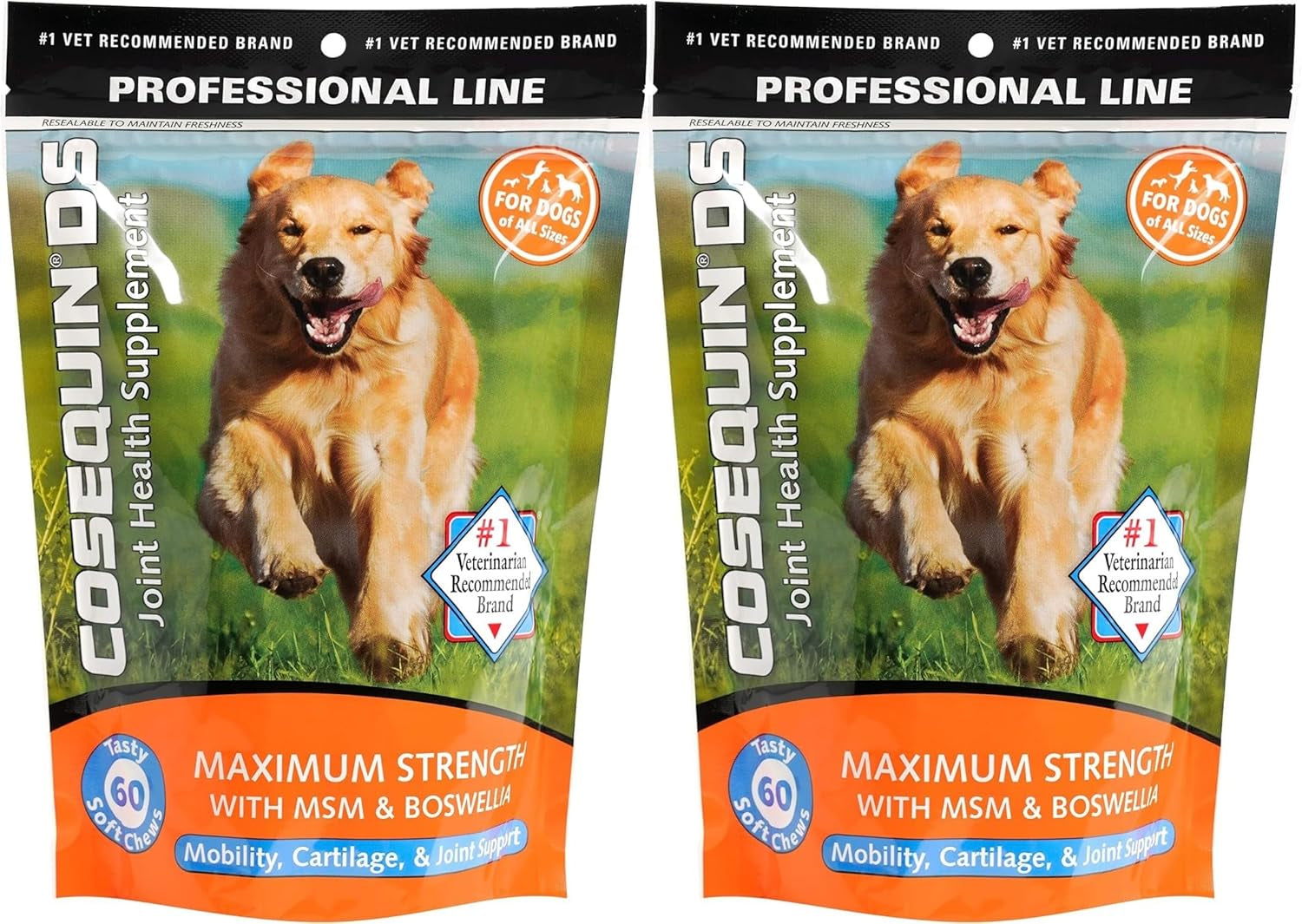 Nutramax Laboratories Cosequin DS plus MSM Professional Line for Dogs, 60 Soft Chews