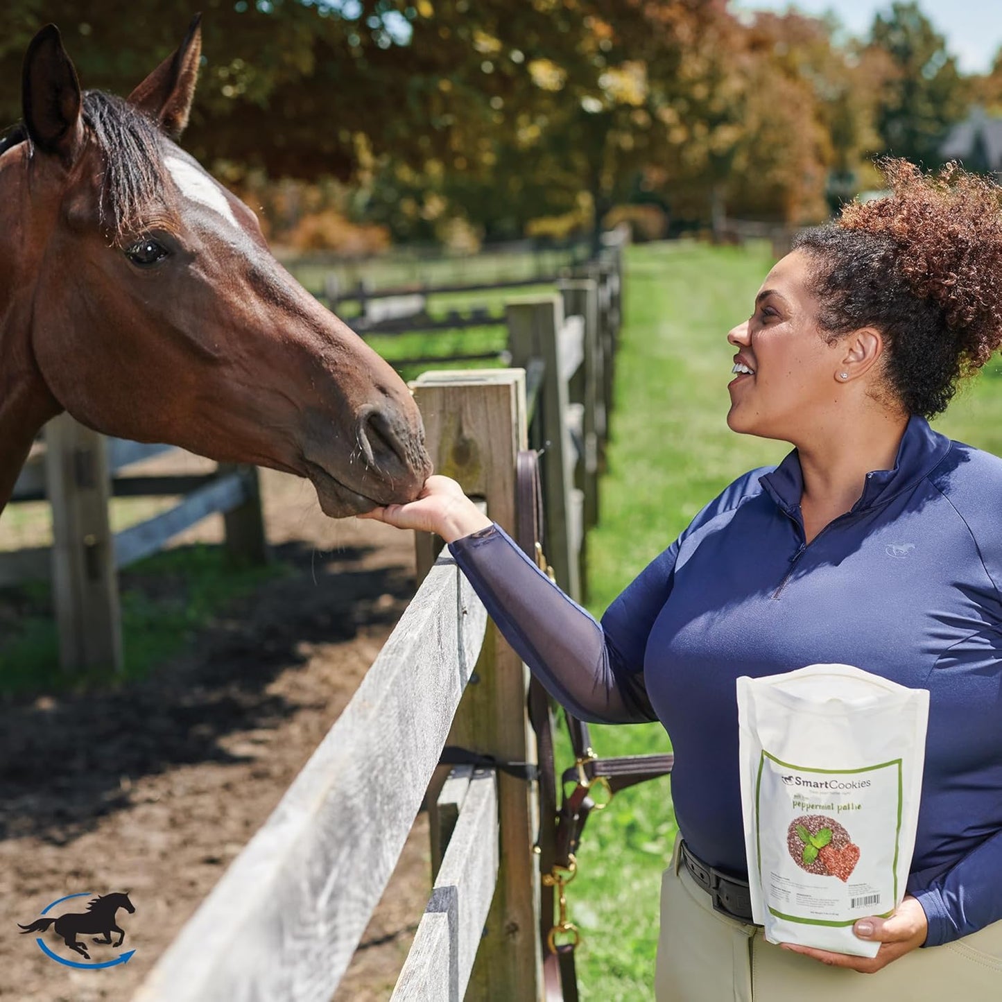 Smartpak Smartcookies, Healthy Treats for Horses Made from Coconut Meal, Beet Pulp, Alfalfa, and Flaxseed Oil, No Sugar Added Horse Treats, Peppermint Pattie Flavor Cookies for Horses