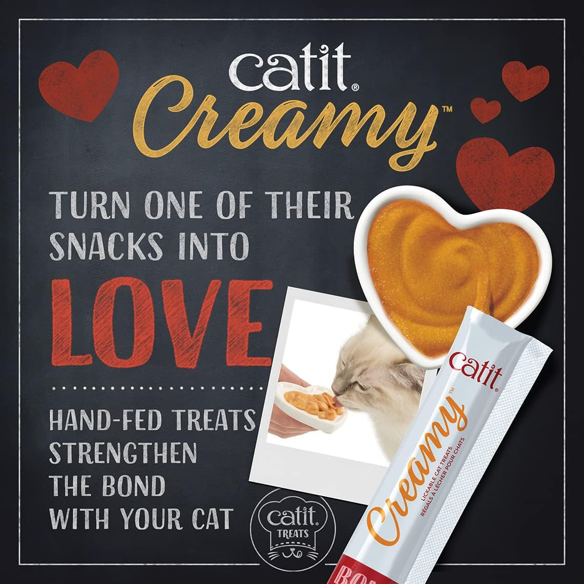 Catit Creamy Lickable Cat Treat, Healthy Cat Treat