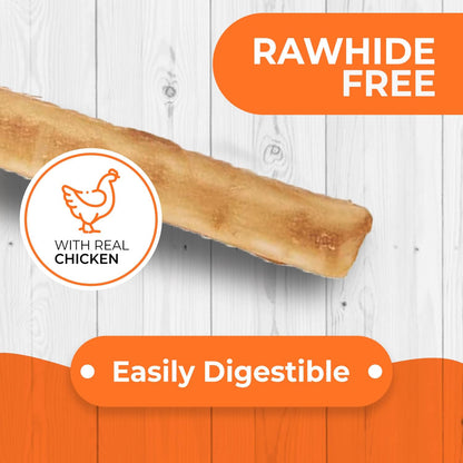 Canine Naturals Chicken Recipe Chew - Rawhide Free Dog Treats - Made from USA Raised Chicken - All-Natural and Easily Digestible