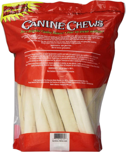 Canine Chews Dog Rawhide Retriever Rolls - Dog Rawhide Chews - 100% Usa-Sourced Natural Beef Raw Hide Dog Bones for Large Dogs - Healthy Single-Ingredient Rawhide Bones Treat