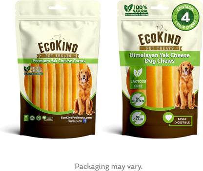 Ecokind Premium Gold Yak Cheese Himalayan Dog Chews, Dog Treats Large Breed, All Natural, High Protein, for Aggressive Chewers