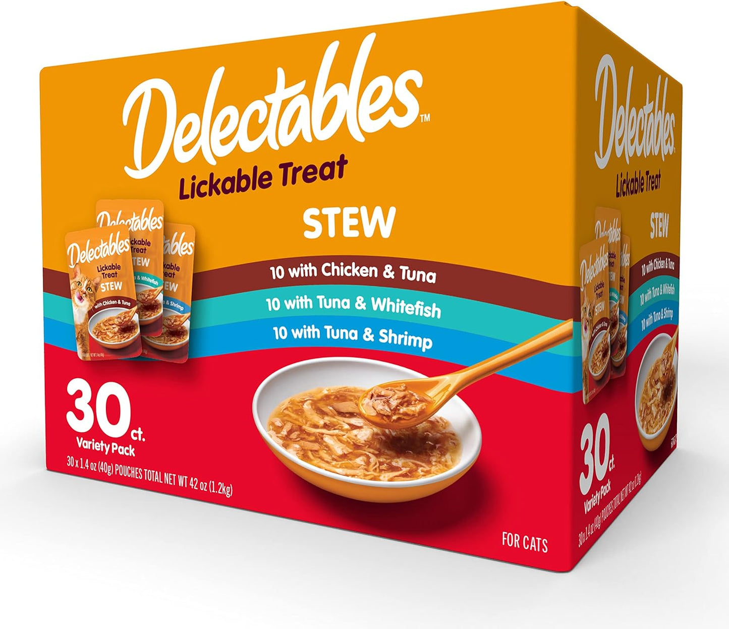 Hartz Delectables Stew Lickable Wet Cat Treats for Adult & Senior Cats