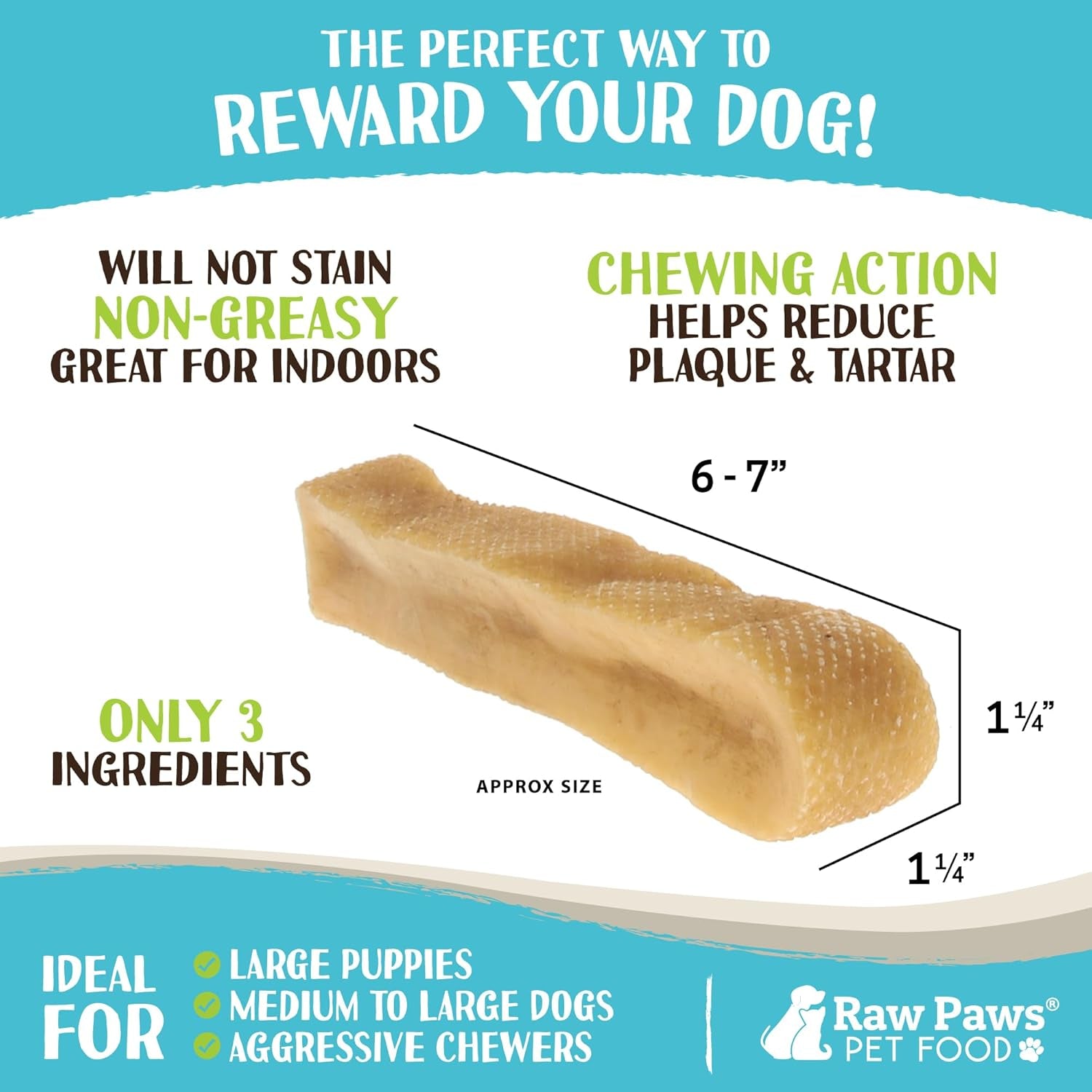 Raw Paws Himalayan Yak Chews for Dogs, Extra Large Chews - Himalayan Cheese for Large Dogs, Yak Bones for Dogs - Yak Milk Bones for Dogs, Dog Cheese Chews Himalayan, Yak Chews for Large Dogs