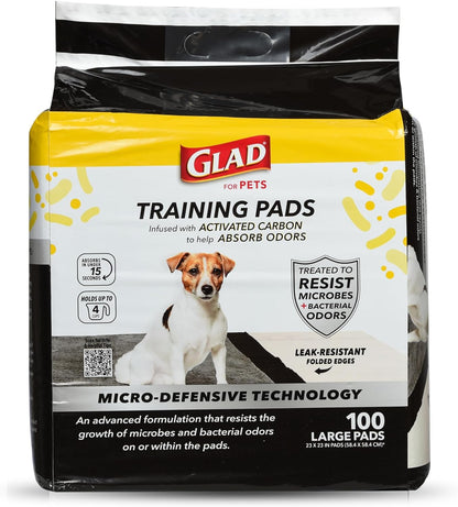 for Pets Black Charcoal Puppy Pads - Super Absorbent Disposable Dog Pee Pads, Potty Training Pads, and Pet Supplies - Dog Pee Pads for Crate Training and Indoor Use 23" X 23" - 100 Count