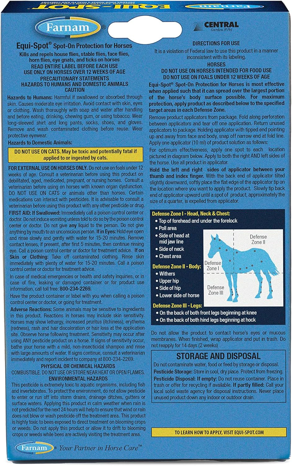 Farnam Equi-Spot, Horse Fly Control, Long-Lasting Protection