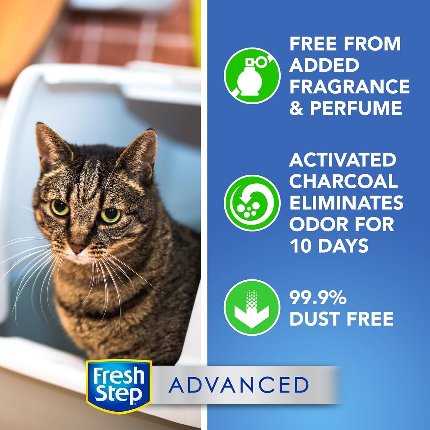 Fresh Step Advanced Simply Unscented Clumping Litter, Fresh Step Unscented Cat Litter Fights Odor on Contact