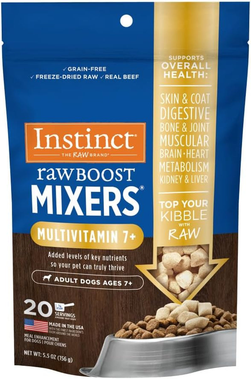 Instinct Raw Boost Mixers Freeze Dried Raw Dog Food Topper, Grain Free Dog Food Topper with Functional Ingredients