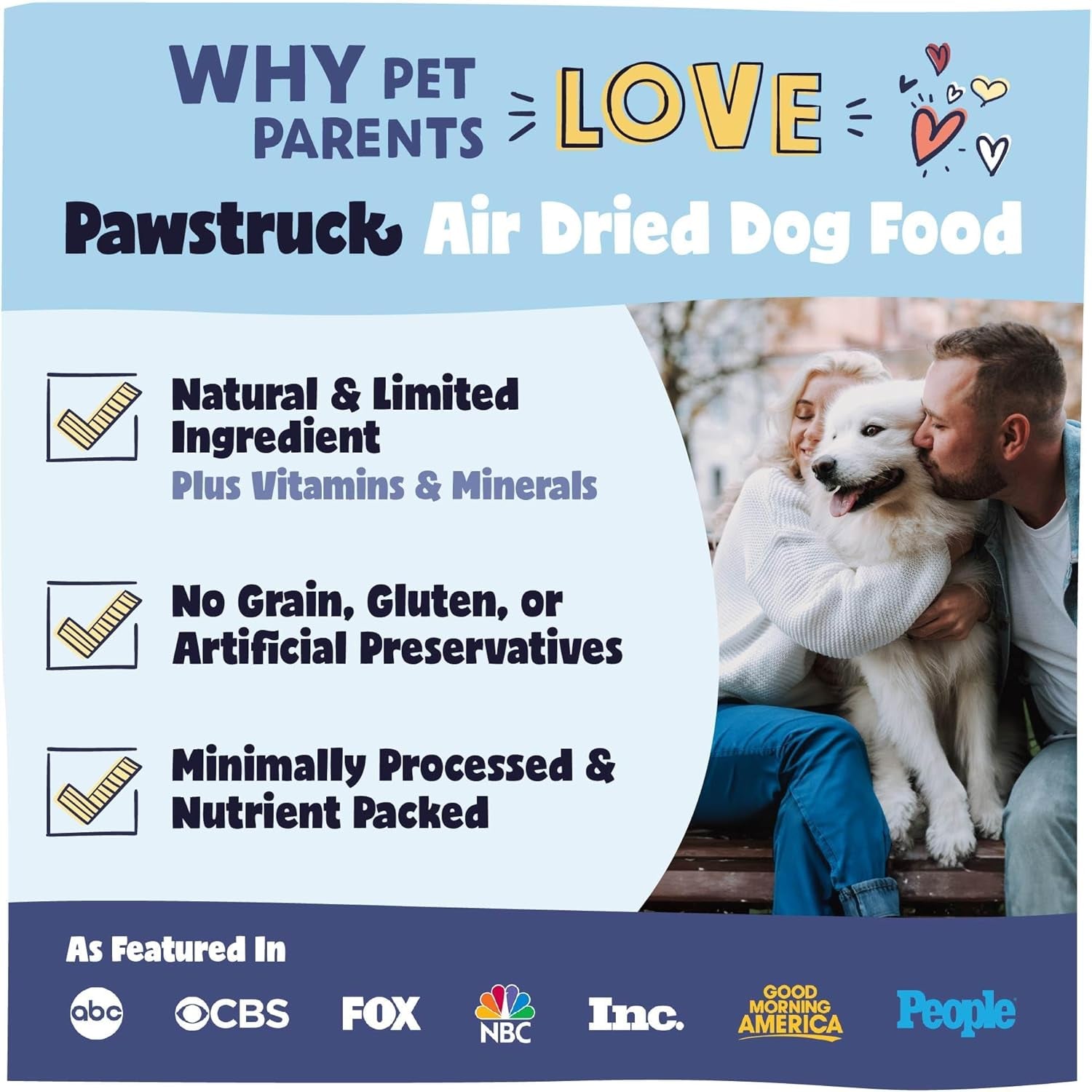 Pawstruck All Natural Air Dried Dog Food - Grain Free, Made in USA, Non-Gmo & Vet Recommended - High Protein Limited Ingredient Wholesome Full-Feed - for All Breeds & Ages